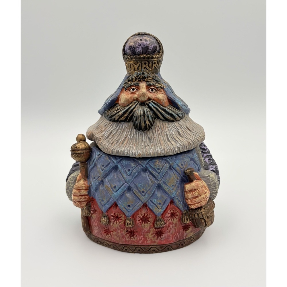 Department 56 We Three Kings Wise Man Myrrh Ceramic Candle Jar Lid Vintage